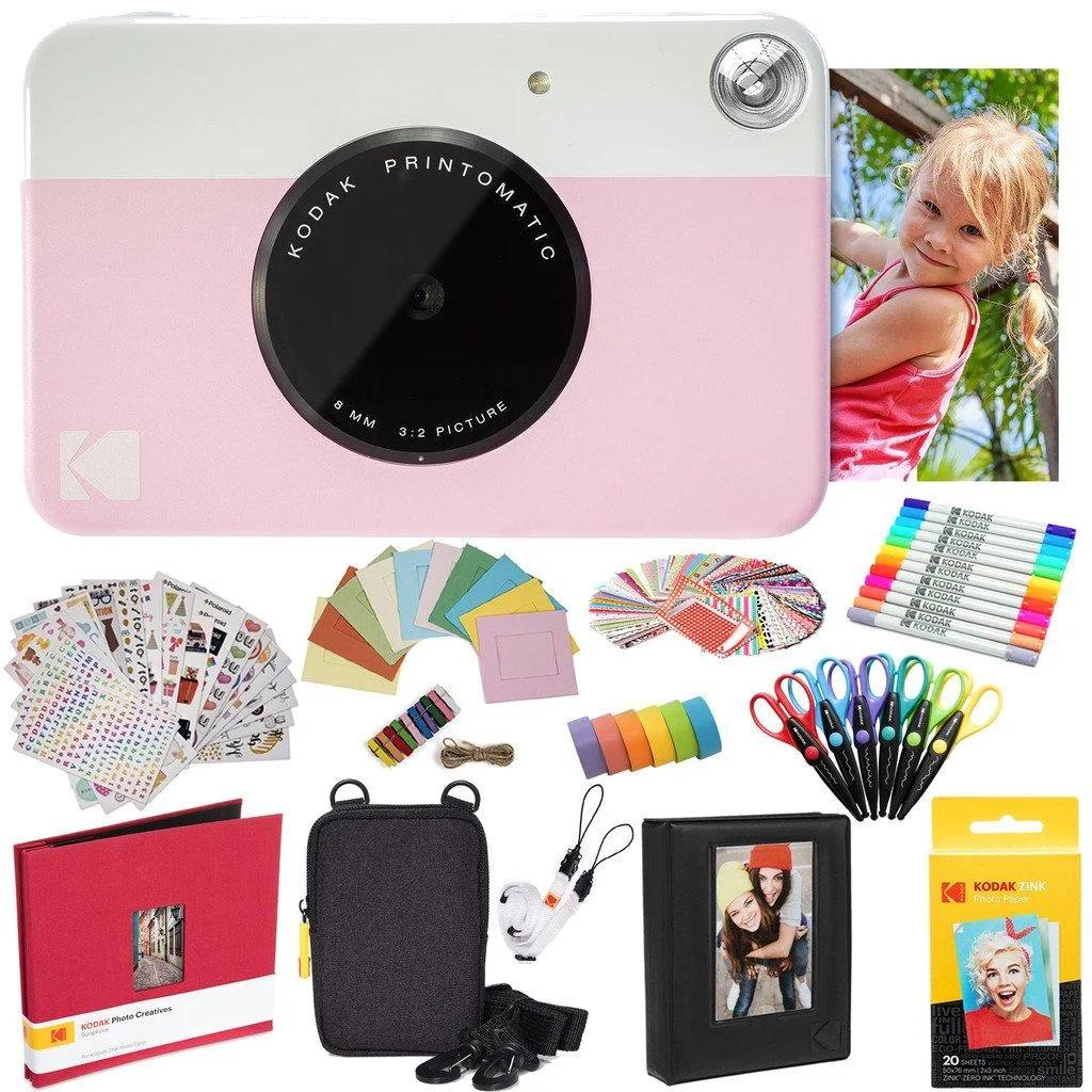 Kodak Kodak Printomatic Instant Camera Pink Bundle 20 Sheets 32GB 25 Prints — product photo