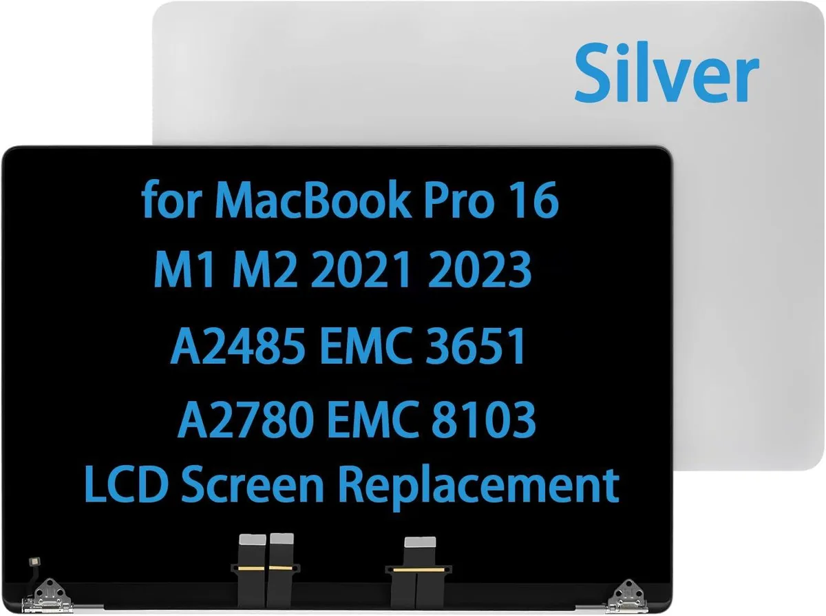 NUOLAISUN NUOLAISUN 16" MacBook Pro M1 M2 M3 A2485 A2780 A2991 LCD Screen Assembly 661-21969 Silver — product photo