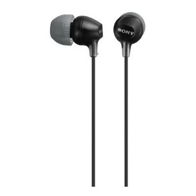 Sony Sony MDREX15LP/B In-Ear Headphone Black 8.8mm 8Hz-22KHz 100Ω 0.11oz 3.0-5.0ft — product photo
