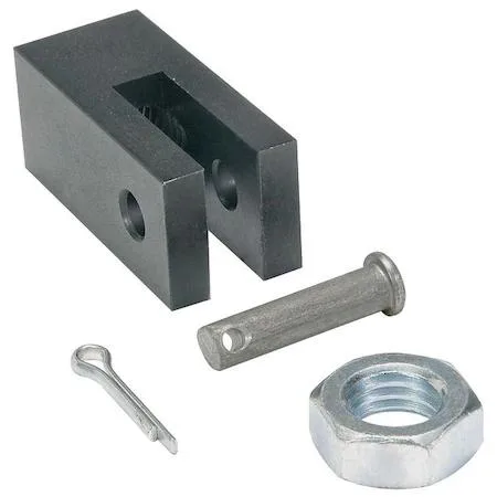 Aluminium rod clevis, 2 1/2 inch bore, .5 inch hole centres