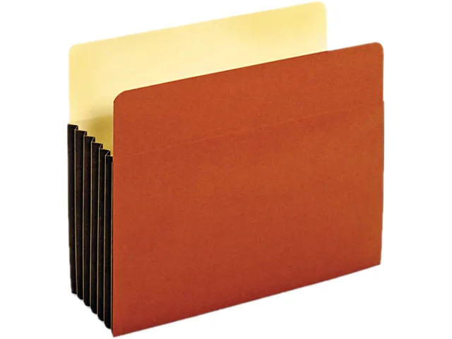 Globe-Weis Globe-Weis 63274 Drop Front Expanding File Pocket, 5 1/4", Letter, Brown, 10/Box — product photo