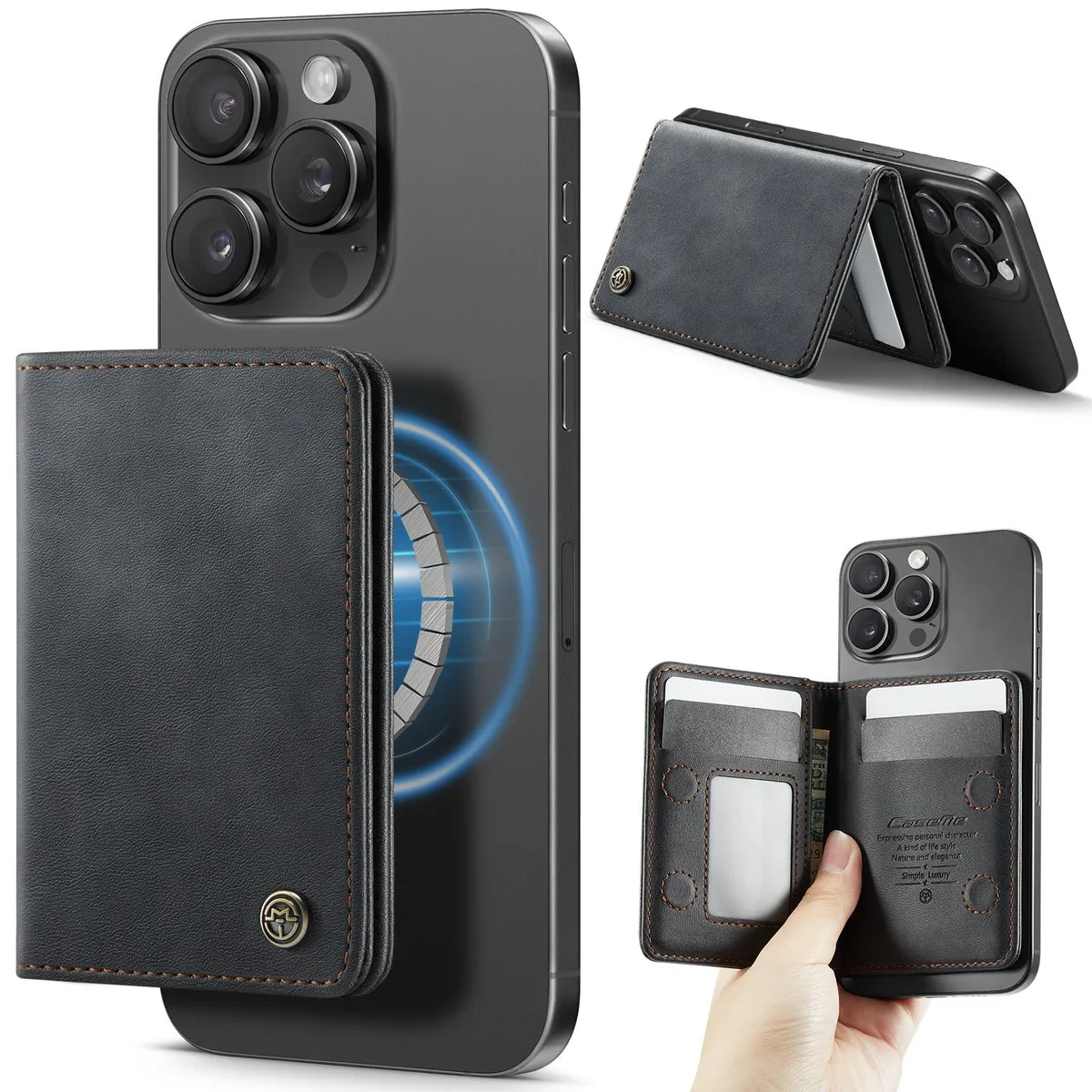 Viator Gear Magnetic Wallet iPhone 12-17 Black — product photo