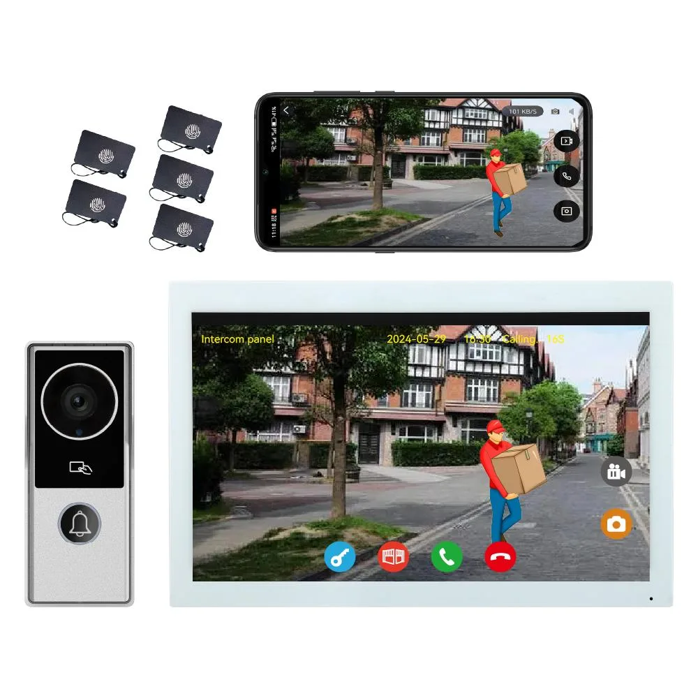 visiPower visiPower 2-pin Wired 2MP 10" WiFi Monitor Video Doorbell Intercom Silver — product photo