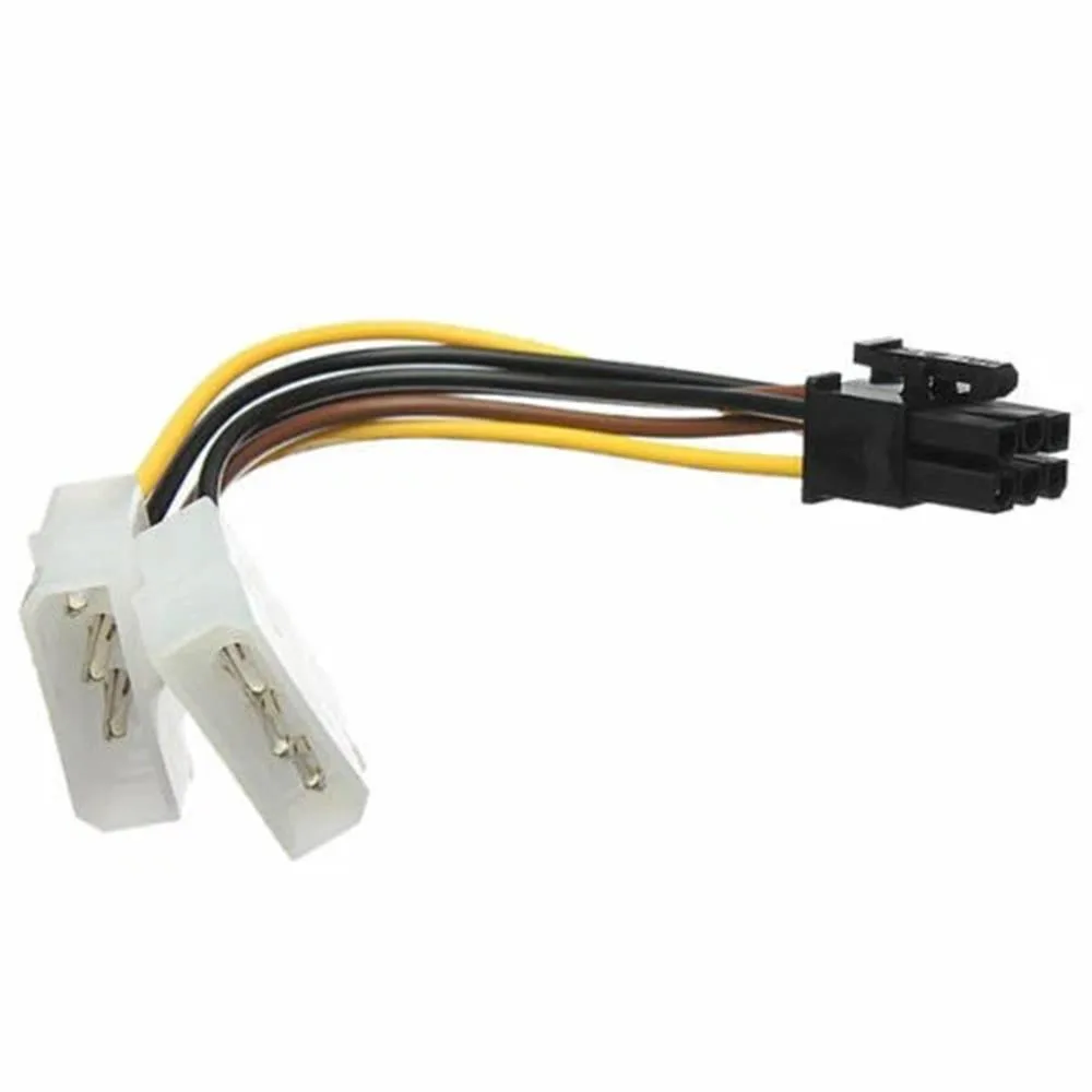 TeKit TeKit Dual 4-Pin Molex to 6-Pin PCIe Power Adapter Cable — product photo