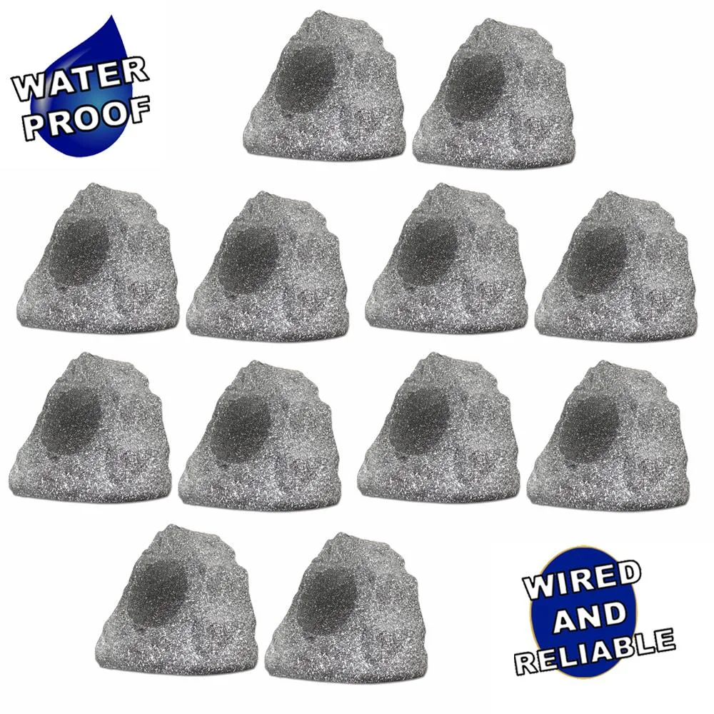 Theater Solutions Theater Solutions 12R4G Outdoor Granite Rock 12 Speaker Set — product photo