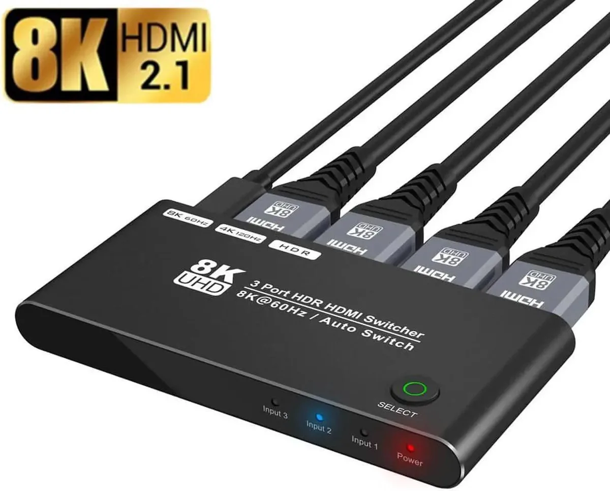 Vszerda Vszerda HDMI 2.1 3-in-1-out 8K 48Gbps video switch — product photo