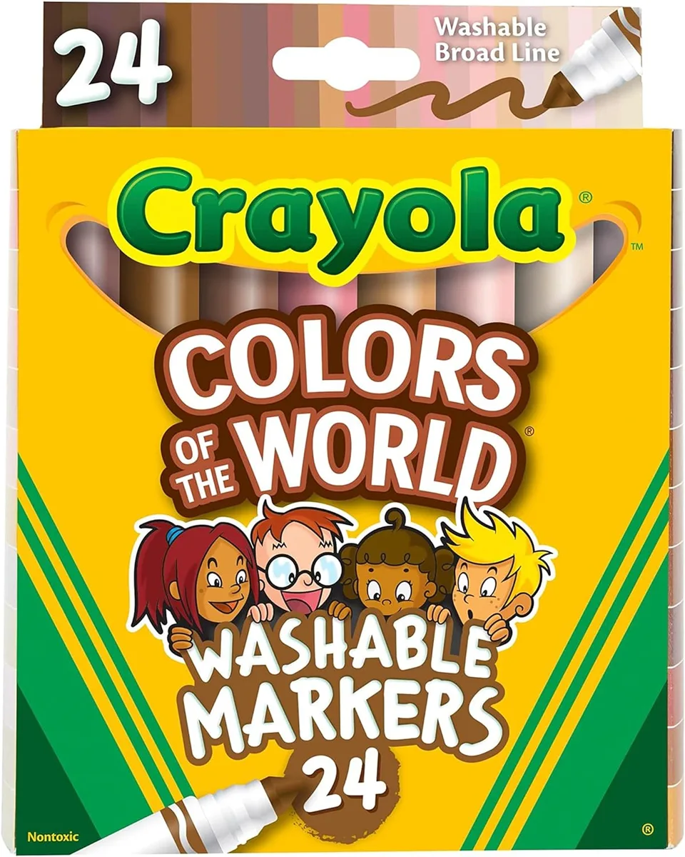 Crayola Crayola 58-7802 Colors of the World Wet-Erase Markers Broad Point 24 Pack — product photo