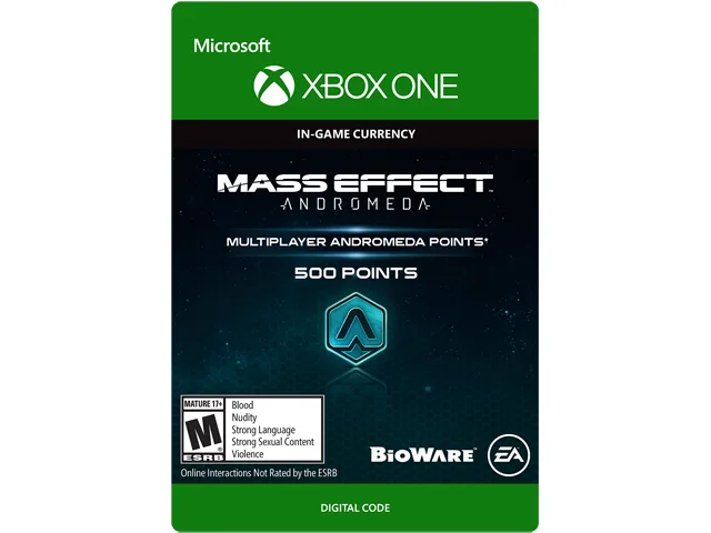 Electronic Arts Electronic Arts 7F6-00095 Mass Effect Andromeda Points Pack 1 500 PTS Xbox One downloadable game — product photo