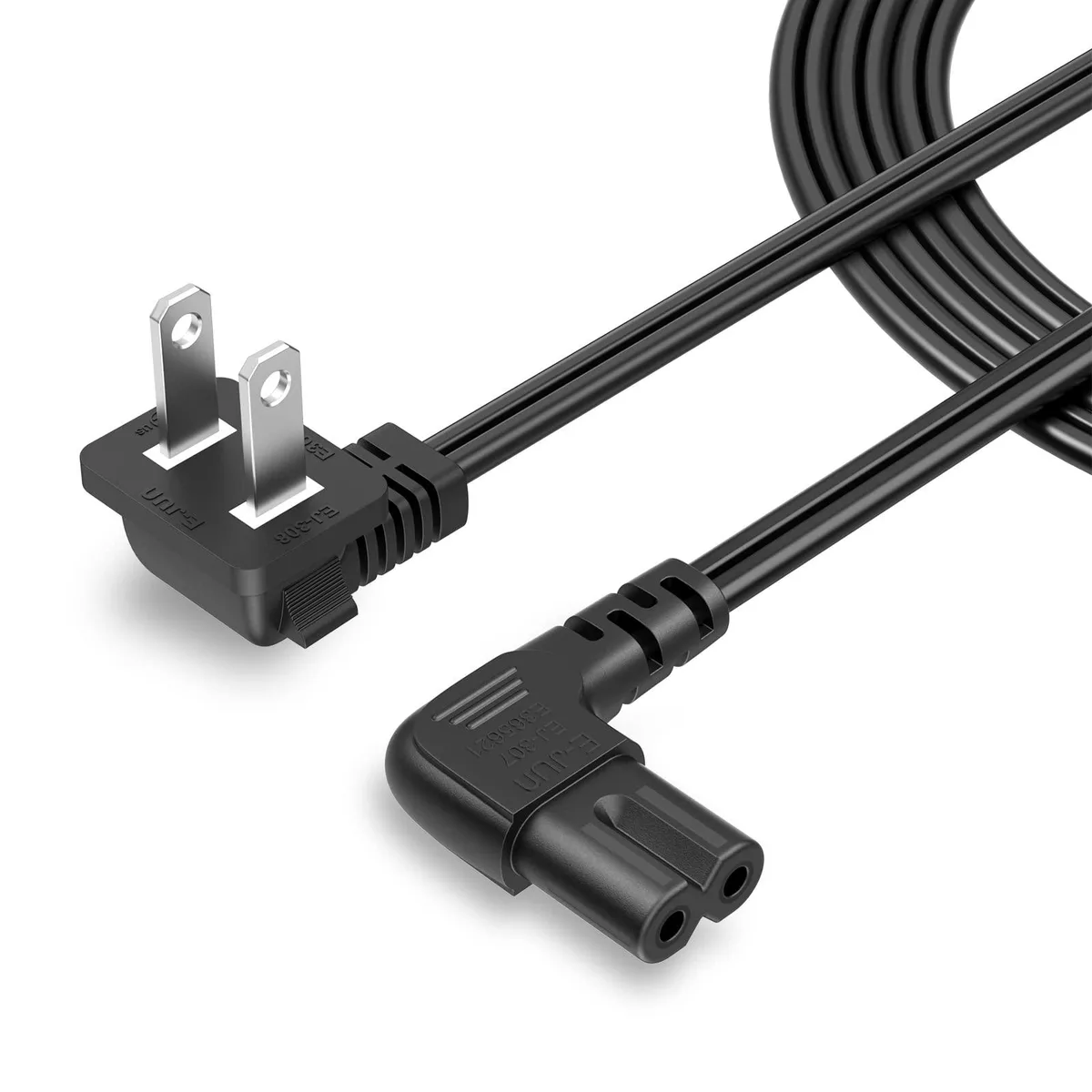  Tripp Lite IEC320 C7 to NEMA 1-15P 10 ft 18 AWG Angled Power Cord — product photo