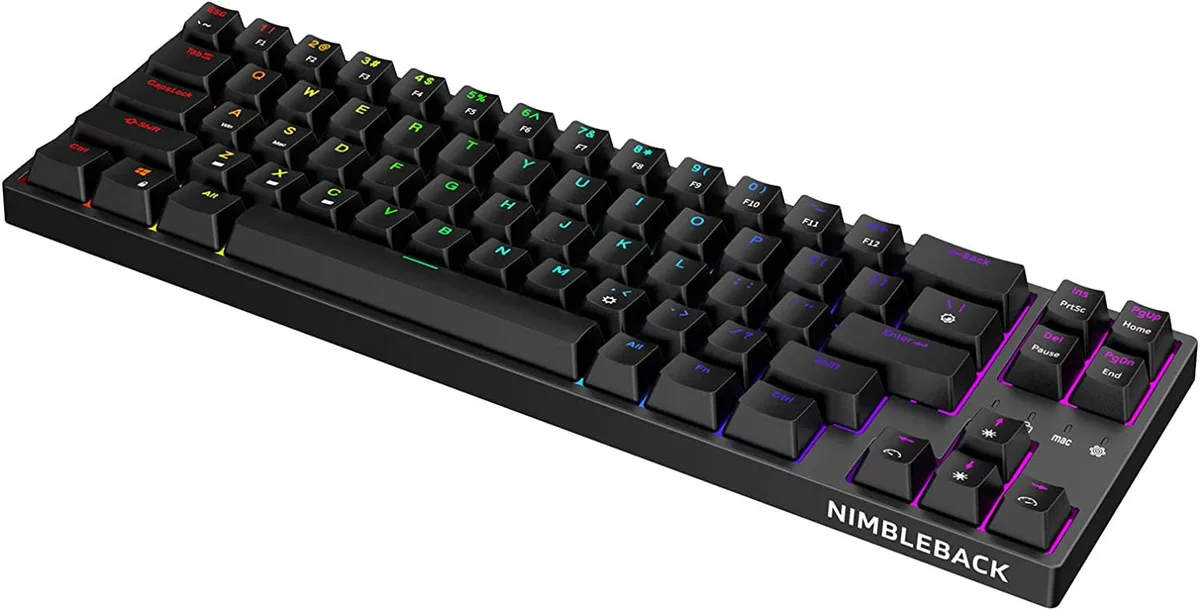 LTC LTC NB681 Nimbleback 65% 68-Key Wired Mechanical Gaming Keyboard Red Switch Black — product photo