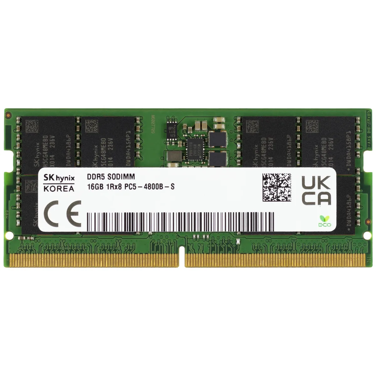SK hynix SK hynix HMCG78MEBSA 16GB DDR5 4800MHz CL40 262-Pin laptop RAM — product photo