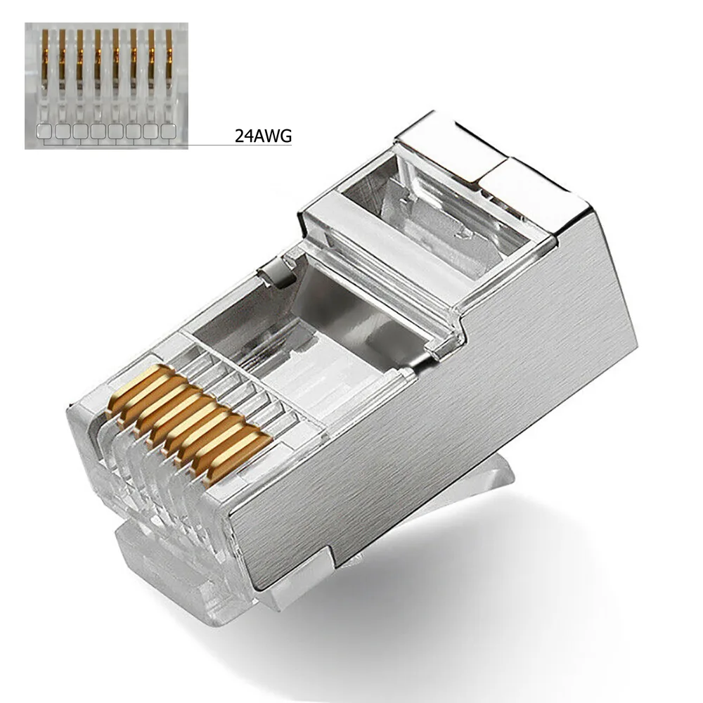 Logico Logico Shielded RJ45 8P8C CAT5E Gold Plated Connector 100 pcs — product photo
