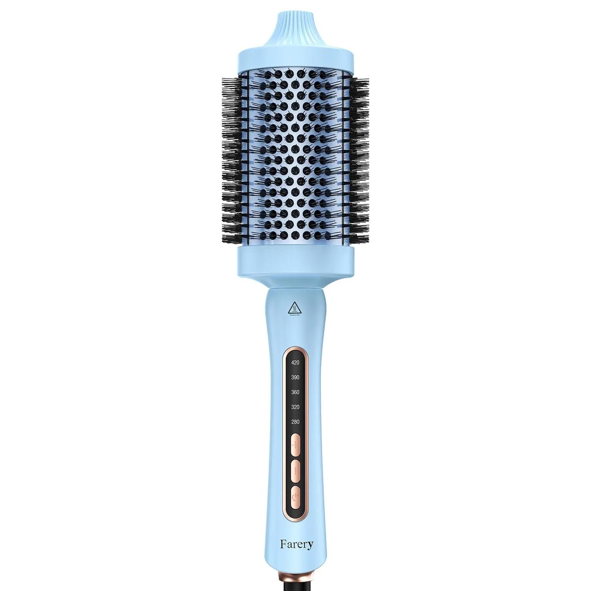 Large 2.4 inch thermal round brush with bristles and corded handle