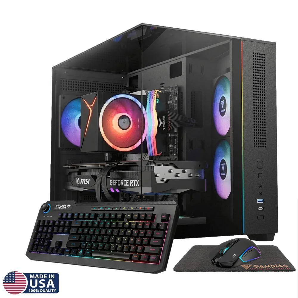 Gigatech Gaming Gigatech Gaming Titan 3 Gaming PC Ryzen 5 5500 RTX 5060 32GB DDR4 2TB 24" 100Hz Bundle — product photo