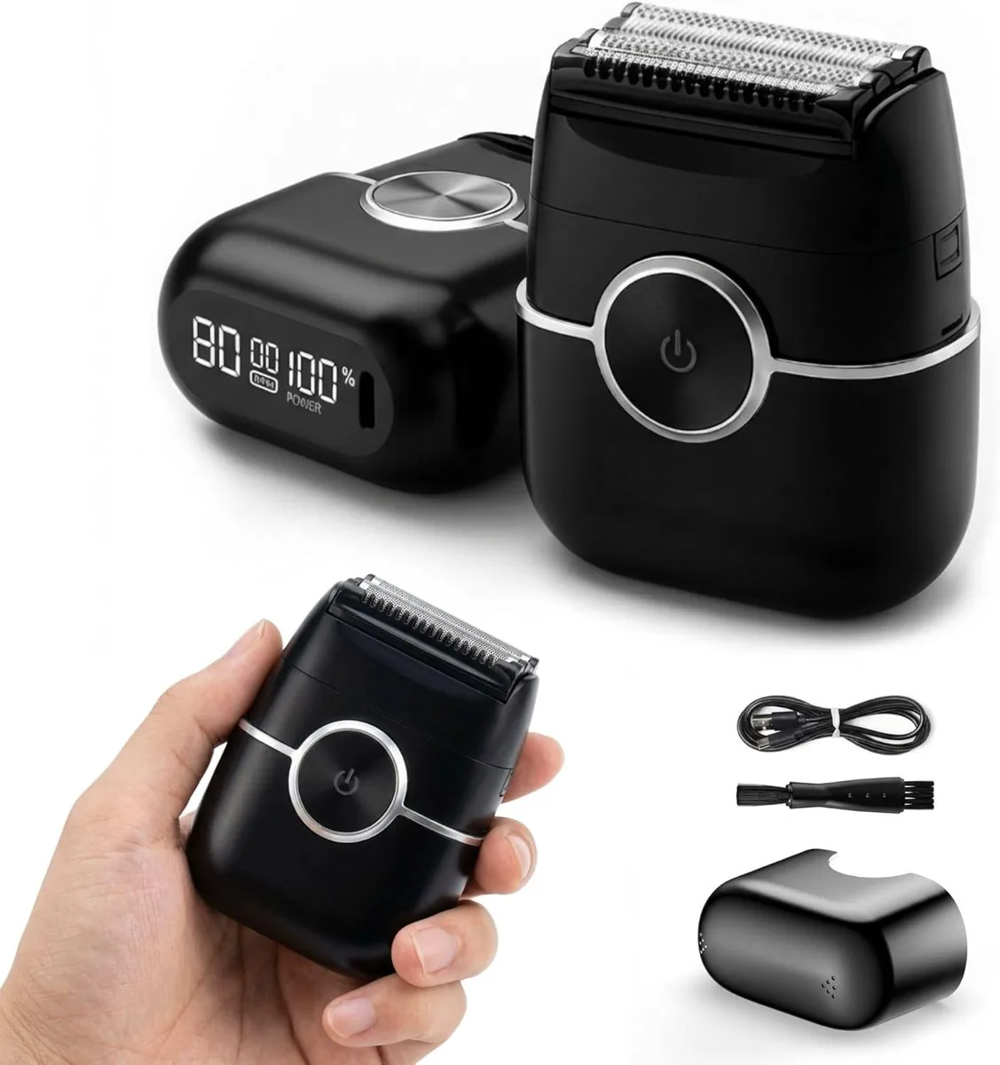 TAURKENAM TAURKENAM Portable Foil Shaver with Beard Trimmer USB-C IPX7 — product photo