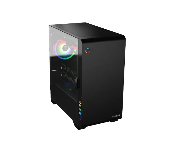 GAMDIAS Technology GAMDIAS Technology MARS M2 Black Tempered Glass ITX Micro-ATX Tower PC Case — product photo