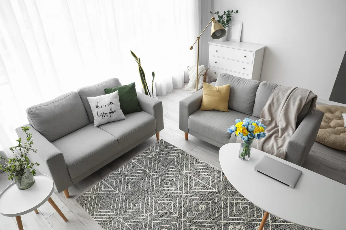 EORC EORC Handwoven Wool Charcoal Geometric Kilim Rug 2' x 6 — product photo