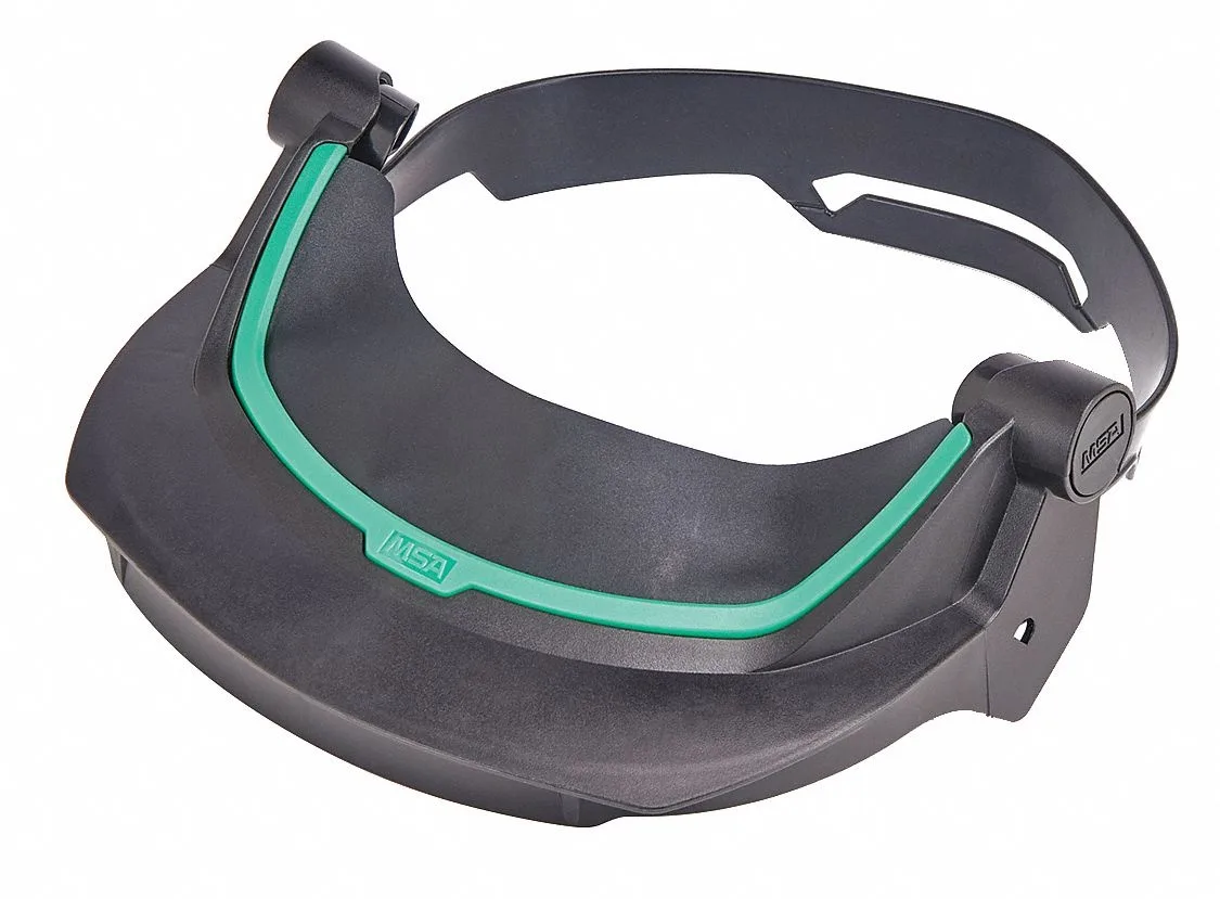 Black V-Gard hard hat headgear frame, plastic and rubber, dielectric protection