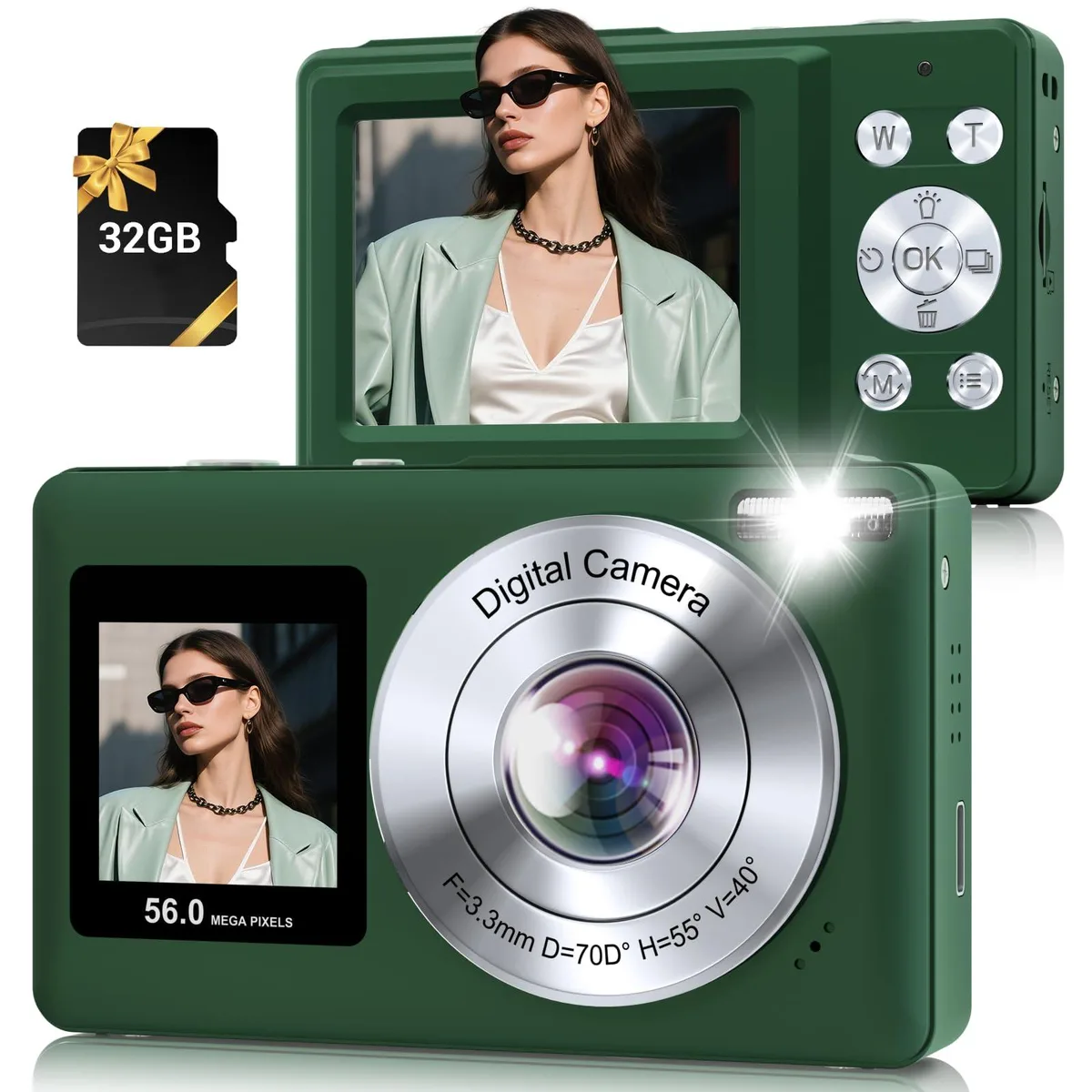 Polaroid PIXPRO DC251 56MP 2.7K Dual Screen Point & Shoot Camera — product photo