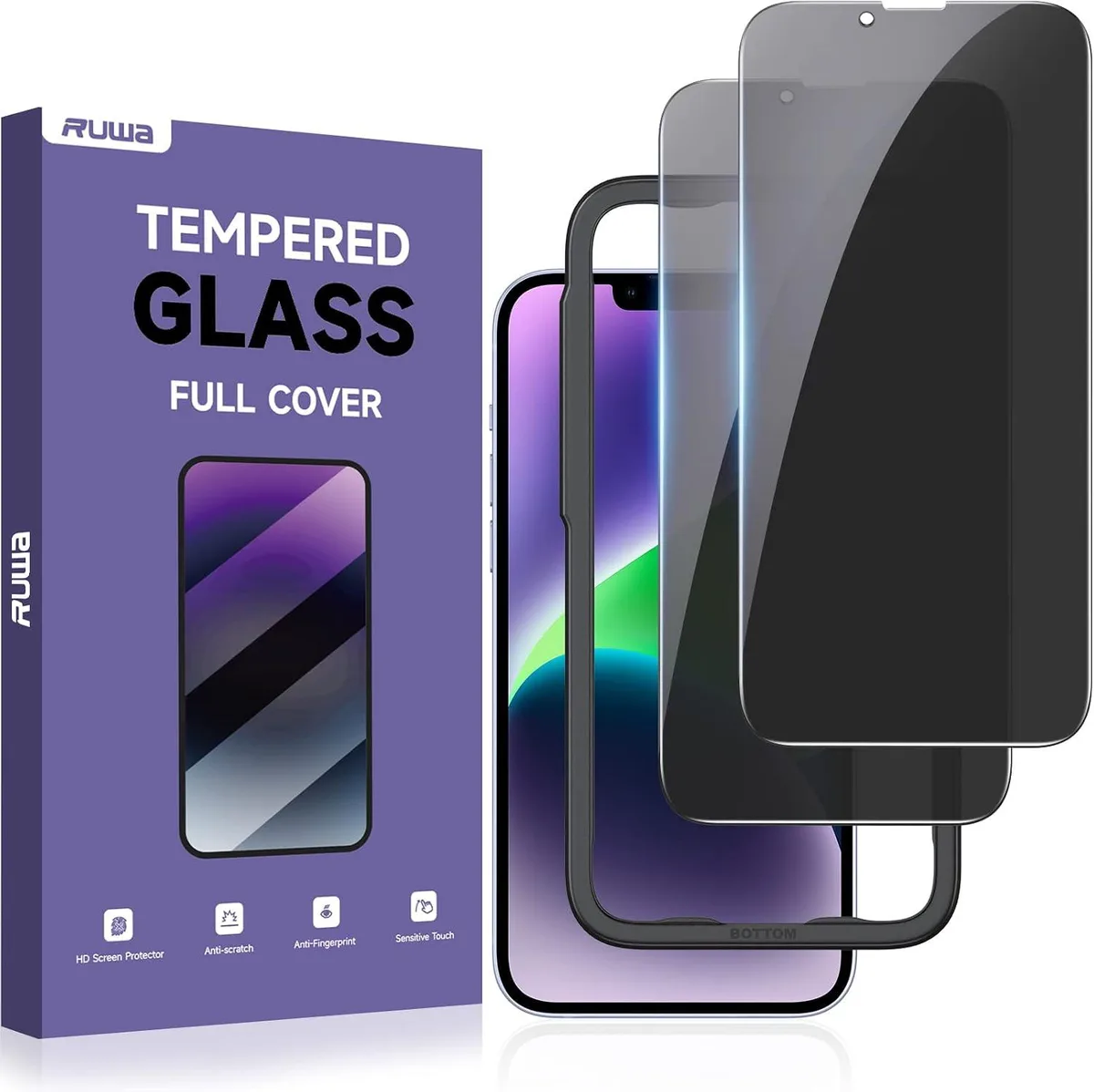 NuoTo NuoTo Privacy Screen Protector for iPhone 13/13 Pro/14/16e 2-Pack 6.1 Inch — product photo