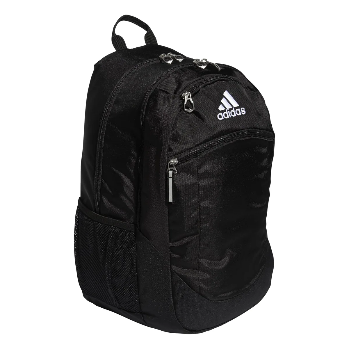 Medium cloth backpack with padded straps and multiple zippered pockets