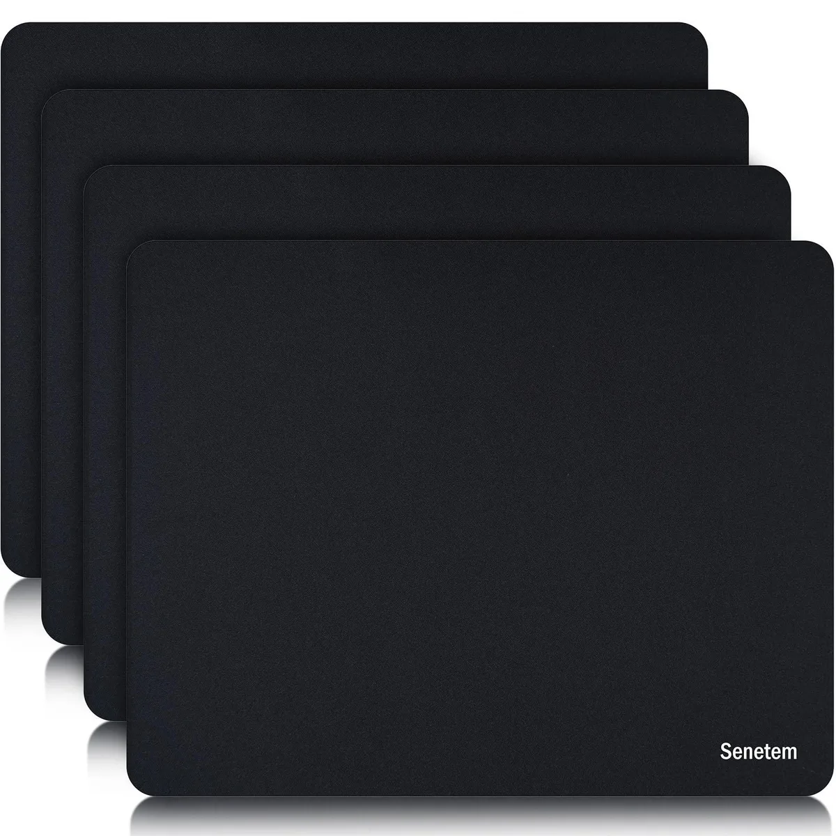  Senetem AMT01 Mouse Pad 4-Pack Black 11 x 8.6 in — product photo