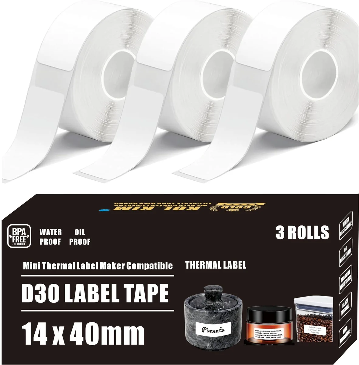  Royal 22-8 Tape 14x40mm Waterproof 180 Labels — product photo