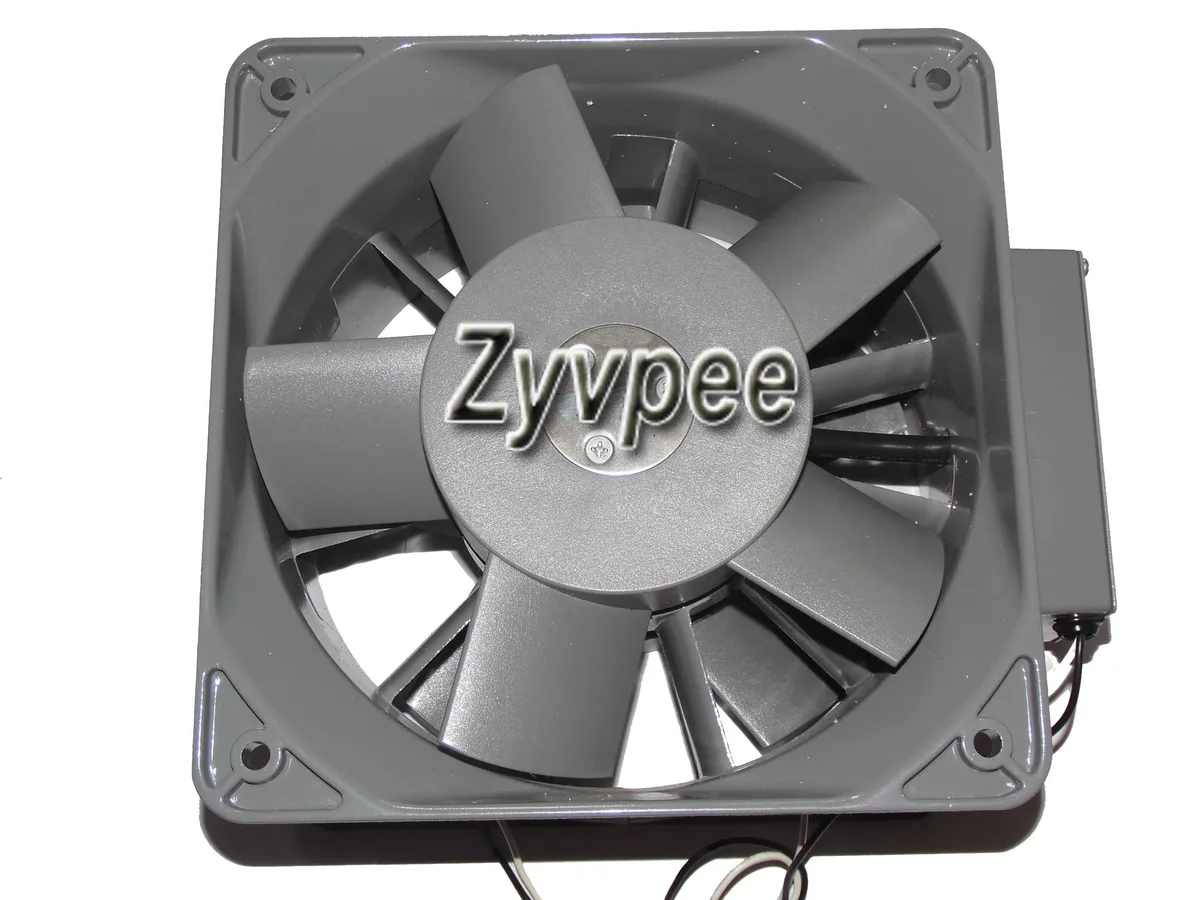 Zyvpee Zyvpee MRW18-DTA 180mm AC axial case fan 200V 50~60Hz 2-phase 2-wire .4~.5A 4uF Gray — product photo