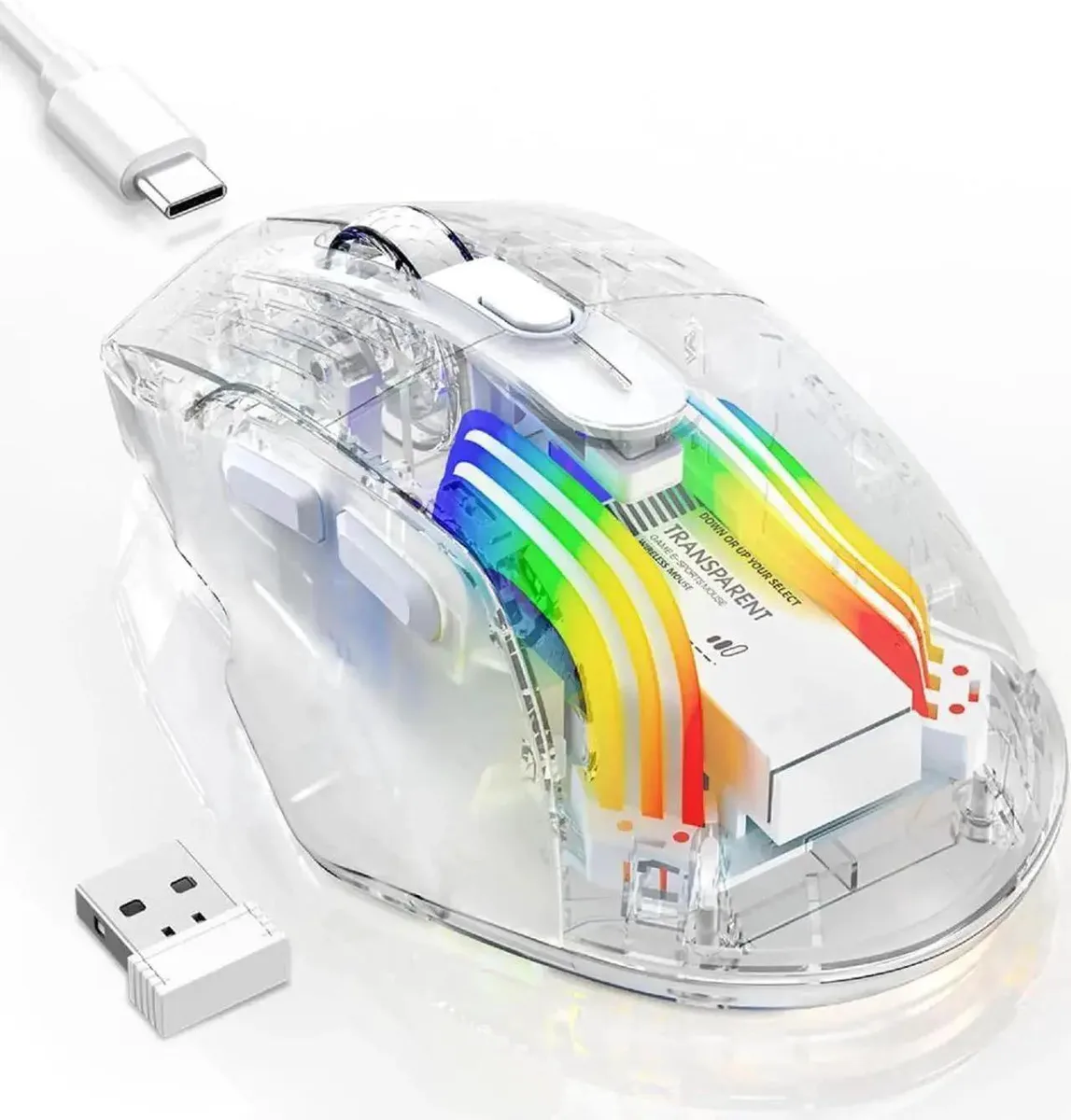 Vszerda Vszerda Wireless Gaming Mouse Transparent 3600 DPI 11 RGB — product photo