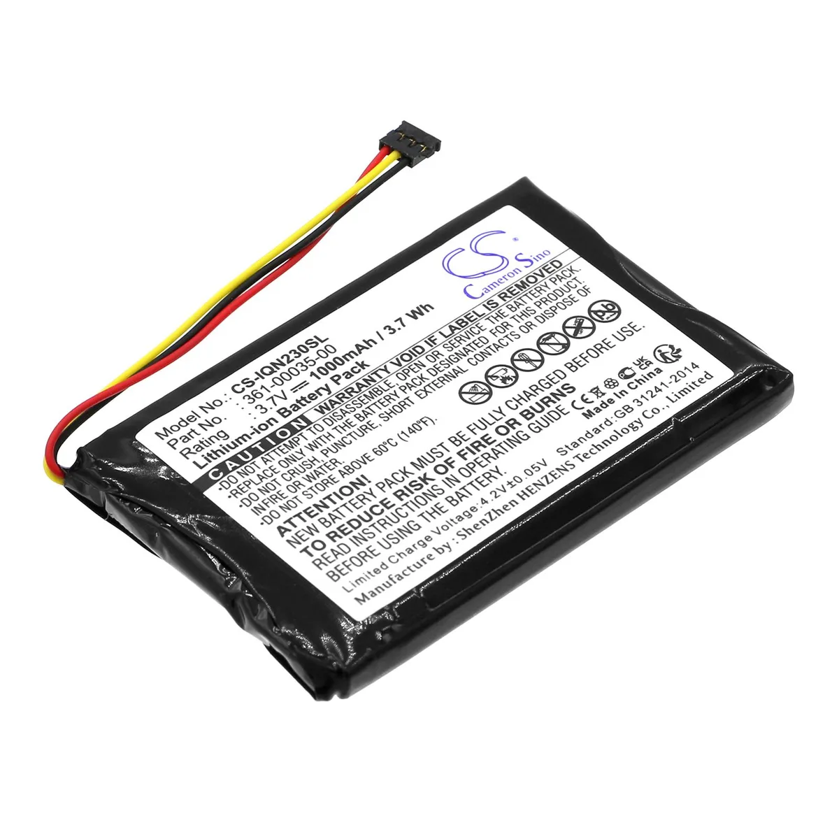 Estry Estry 3.7V 1000mAh Li-ion Battery for Garmin Nuvi 2598 LMTHD — product photo