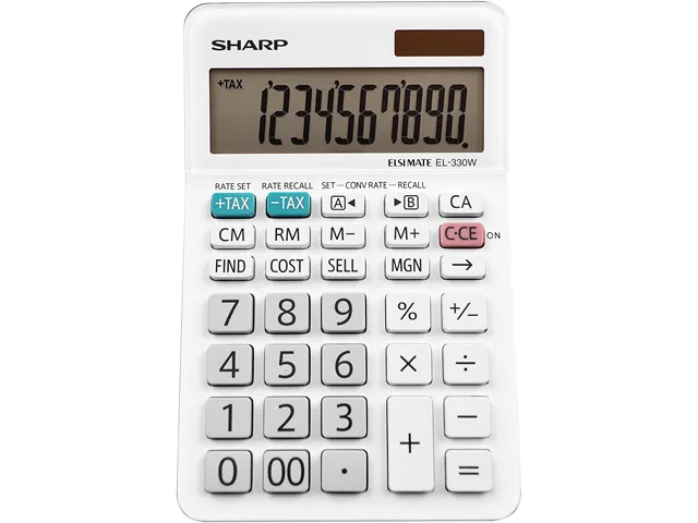 Sharp Sharp EL-330WB 10-Digit Desktop Calculator White — product photo