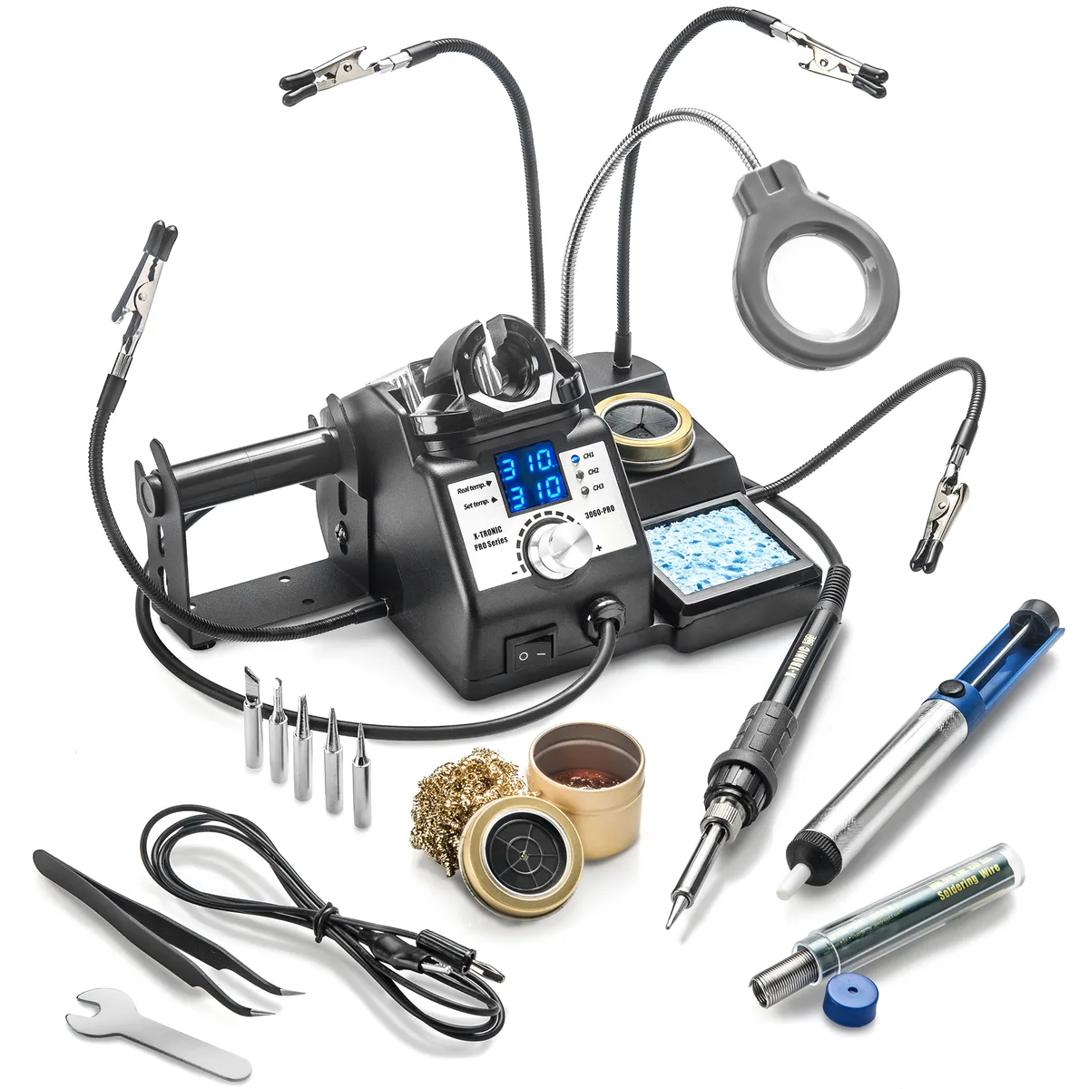 X-Tronic (X-Tronic International, Inc.) X-Tronic XTR-3060-PRO-ST-ACC 75W Soldering Station with Accessories — product photo