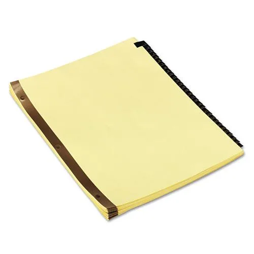 UNIVERSAL OFFICE PRODUCTS UNIVERSAL OFFICE PRODUCTS Leather-Look Mylar Tab Dividers 31 Numbered Tabs Letter Black/Gold Set — product photo
