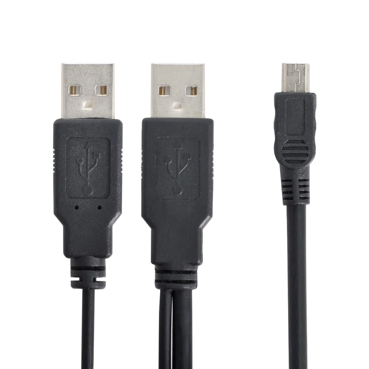 LORDWORLD LORDWORLD Dual USB-A to Mini/Micro-B Y-Cable 60cm — product photo