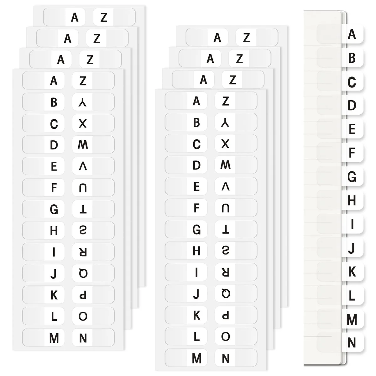  Aixoom Alphabet Index Tabs Self-Adhesive Letter Stickers 208 Pack — product photo