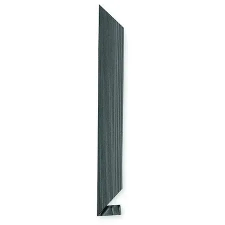 Black nitrile rubber ramp edging, five feet long, two inches wide, interlocking female end