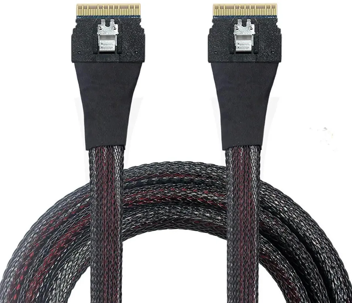 SMUGDESK SMUGDESK Slimline SAS PCIE 4.0 SFF8654 8i 74Pin Ultraport Extension Cable 0.8M — product photo