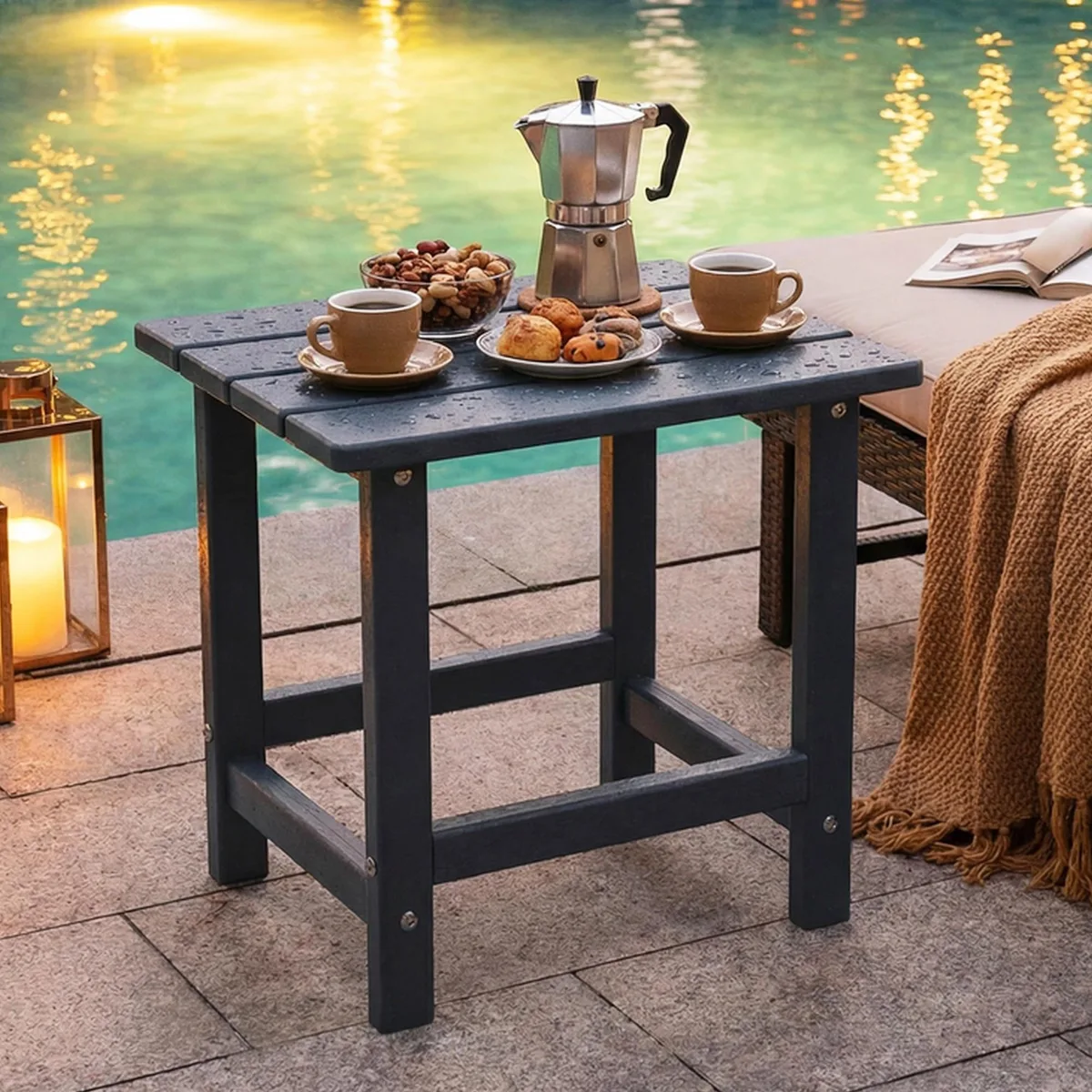 VANBOW VANBOW HDPE Outdoor Side Table 17.0''L x 12.5''D x 16.5''H 350 Lbs — product photo