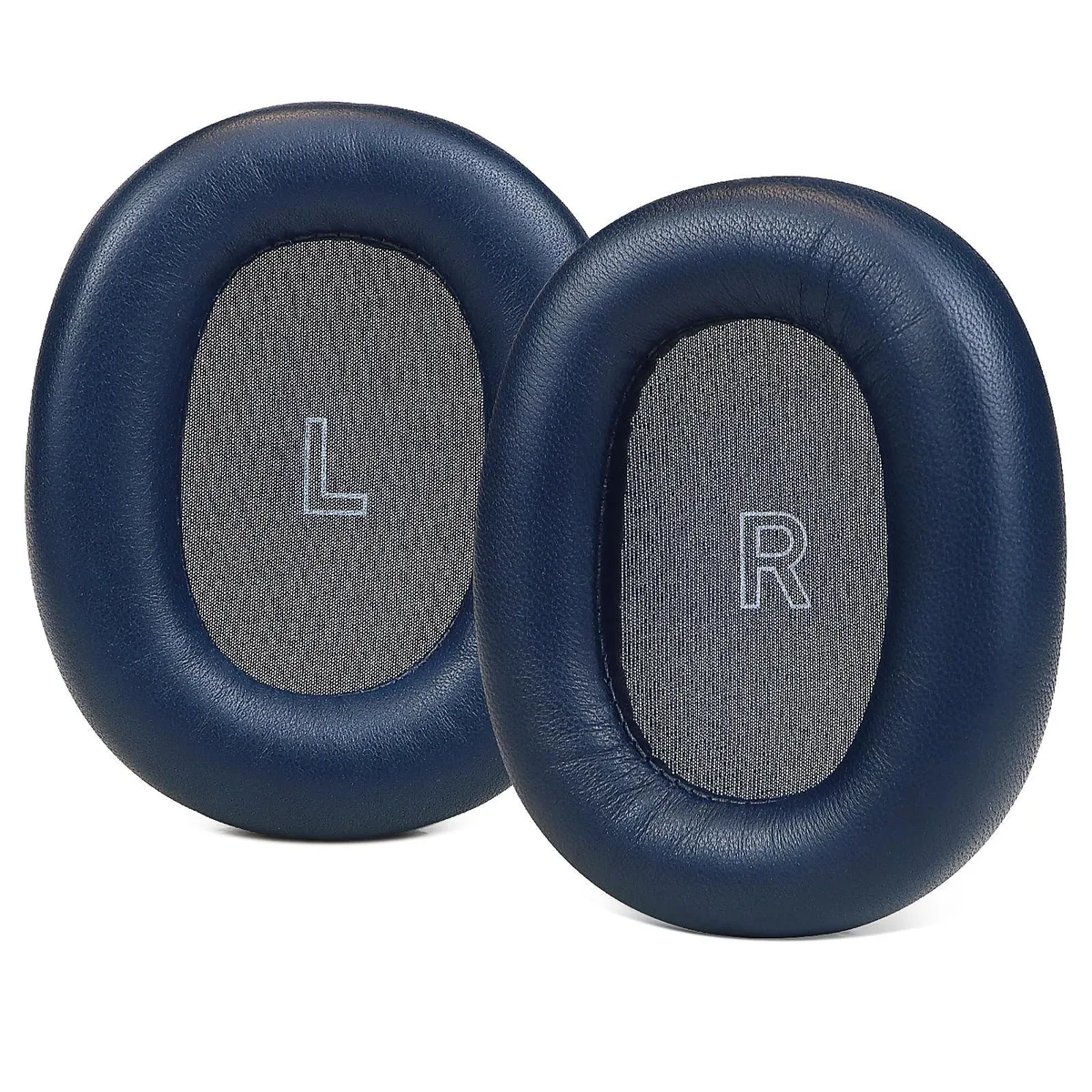 Navy sheepskin earpads with magnetic attachment for H95