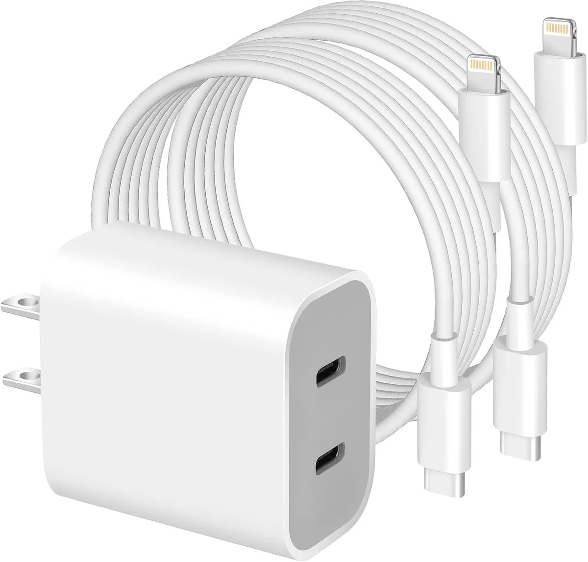 ONITOON ONITOON Dual Port USB-C Wall Charger 2Pack with 6FT Cable — product photo