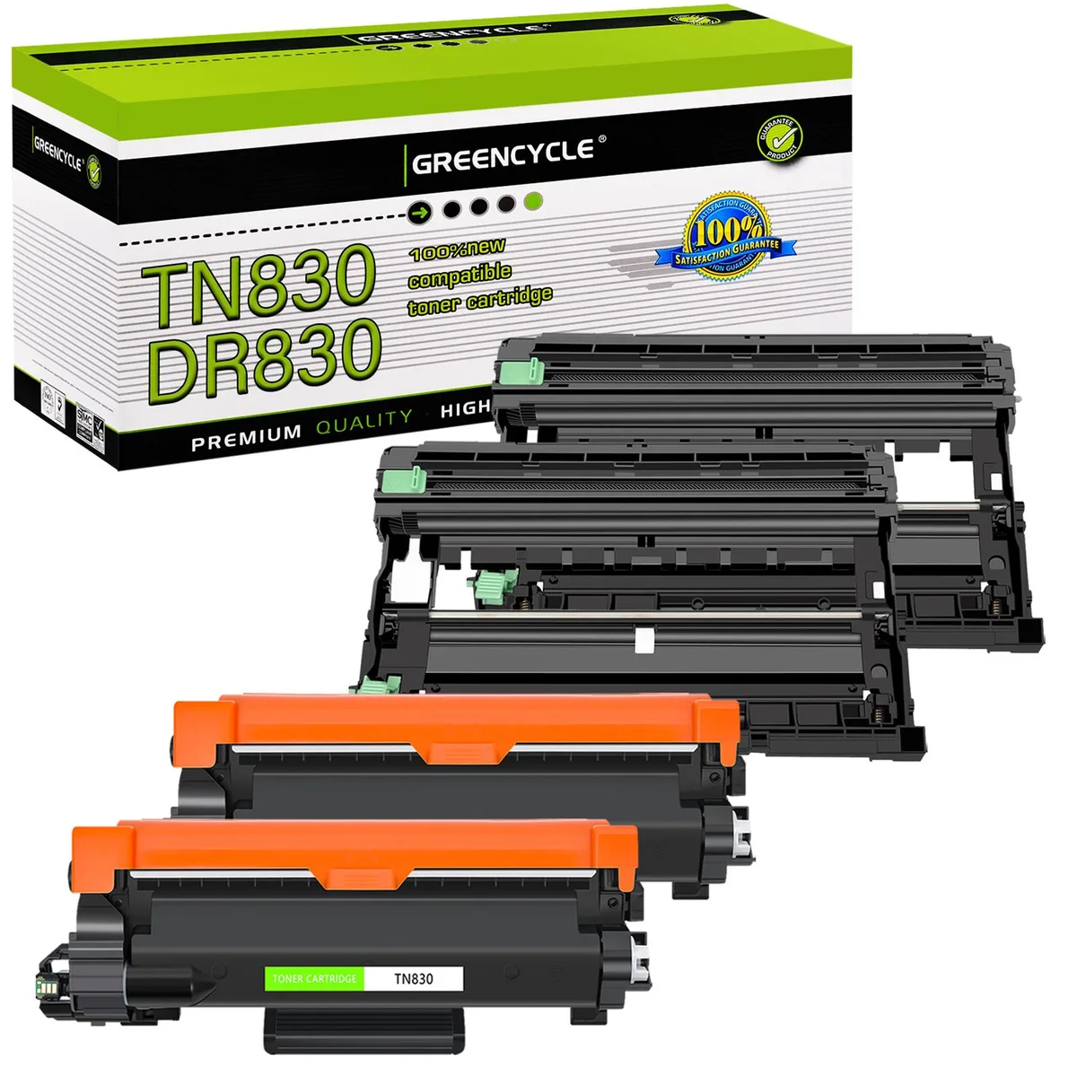 GREENCYCLE GREENCYCLE TN830 2 toner 2 drum 1200 pages — product photo