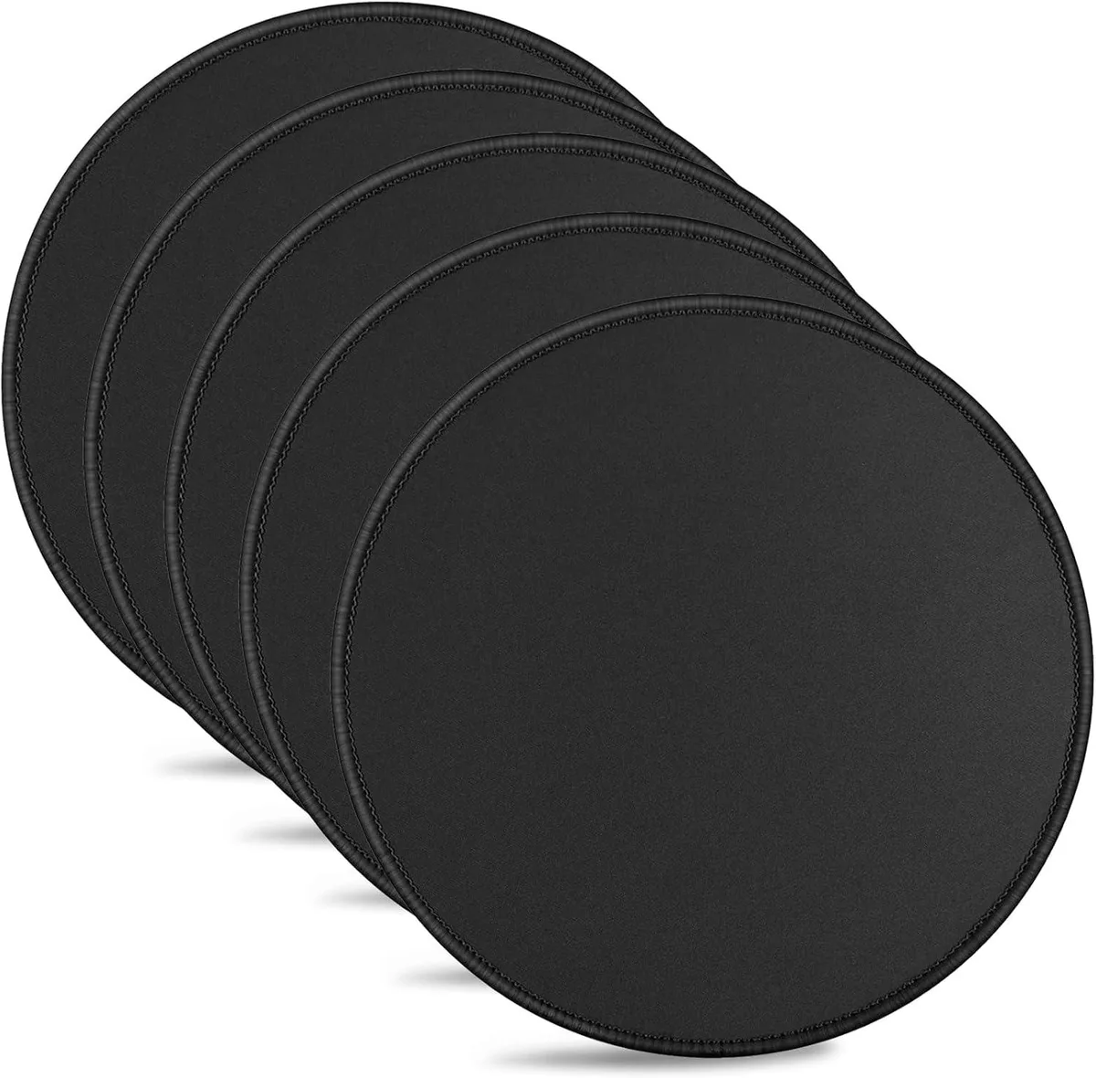 BAOFENG BAOFENG 5-Pack Round Mouse Pads 8.7 x 8.7 x .12 Inch Black — product photo