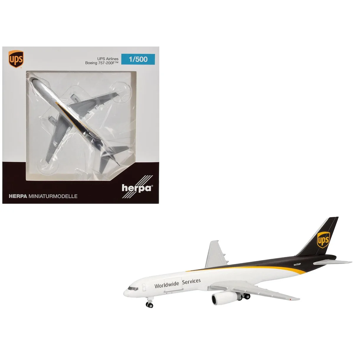 Herpa Herpa Boeing 757-200F UPS N475UP 1/500 Diecast Hobby Collectible — product photo
