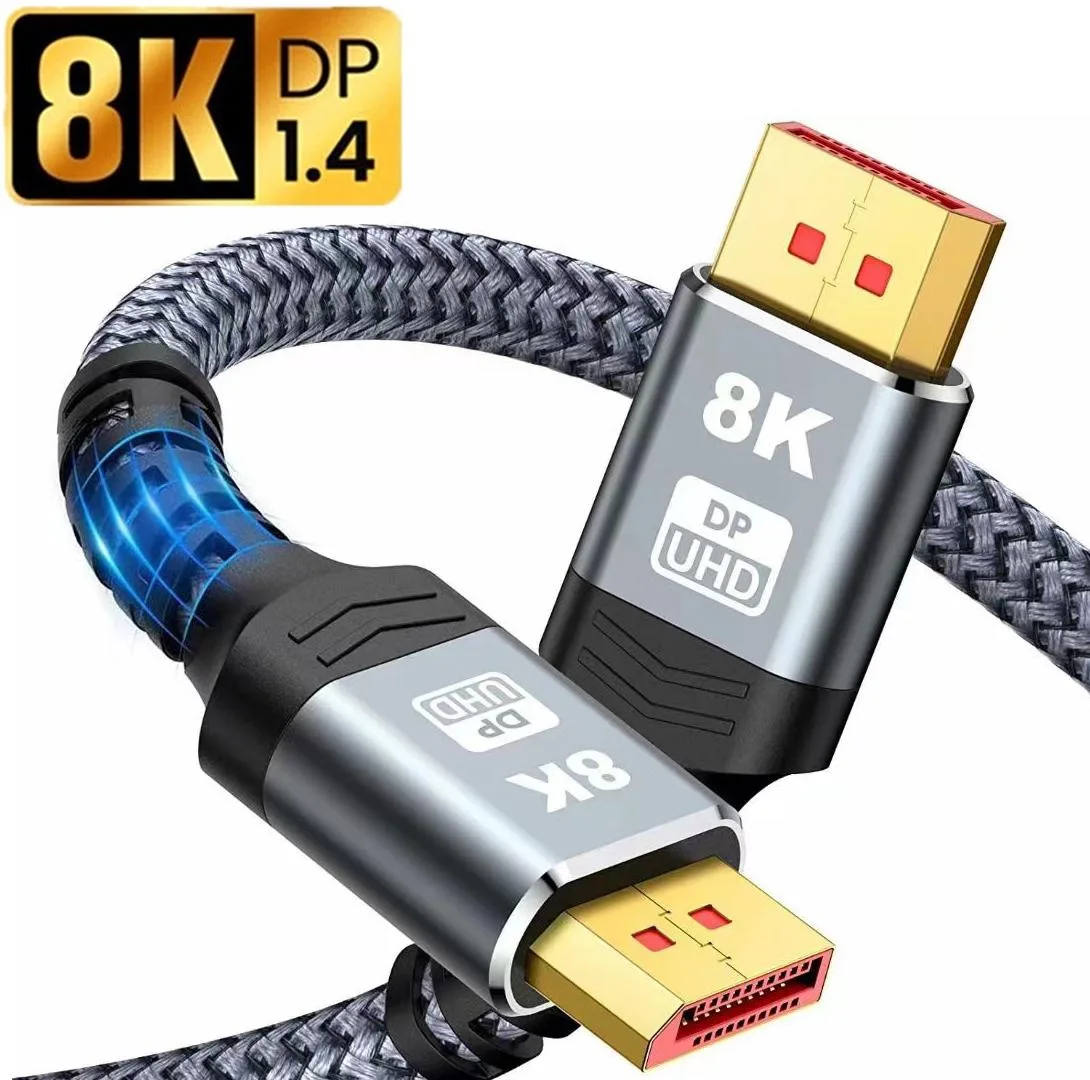 ESTONE ESTONE DP8KA1 DisplayPort cable 6.6 ft 8K 60 Hz 4K 144 Hz 2K 240 Hz 32.4 Gbps HBR10 HDR — product photo