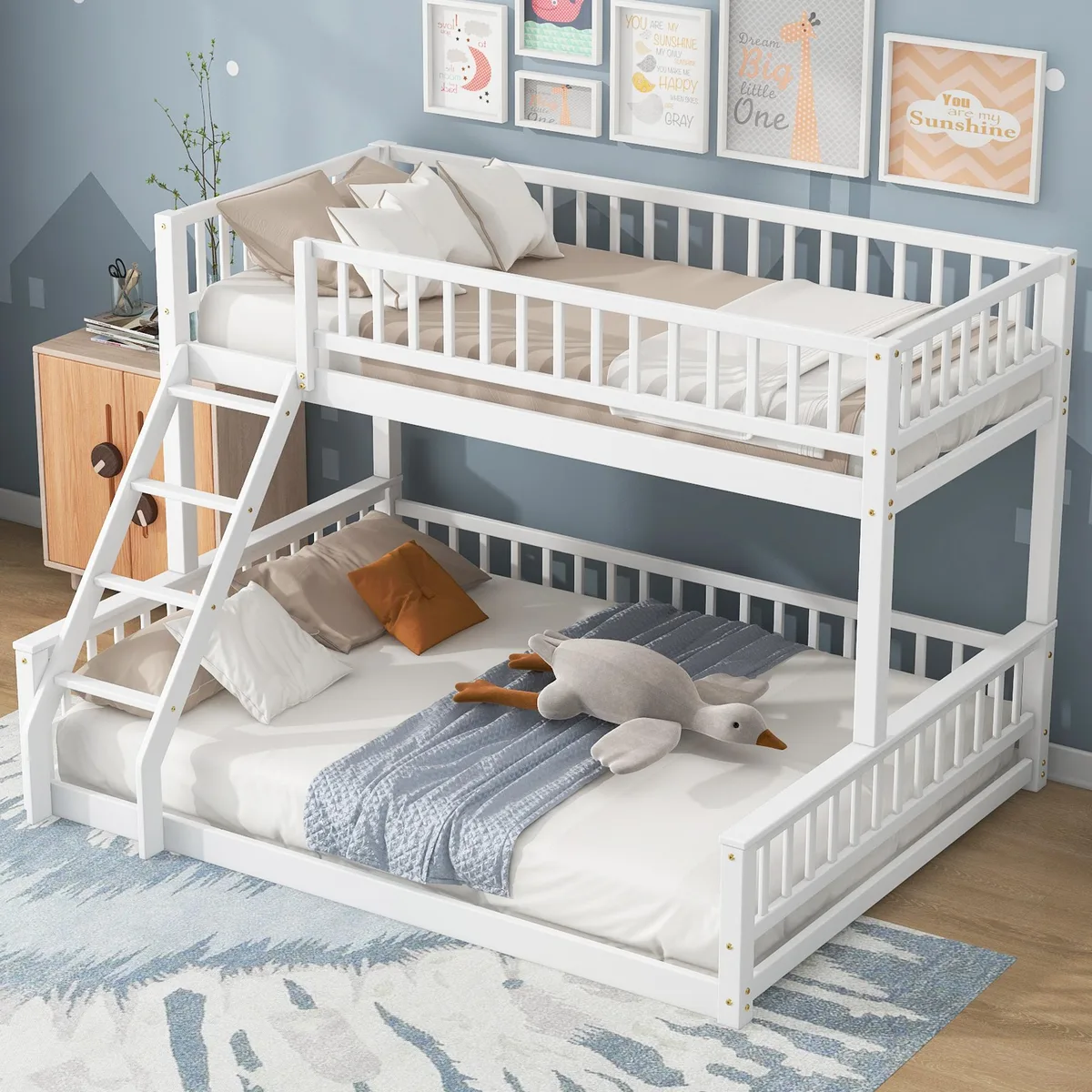 tuphen tuphen Twin XL over Queen Bunk Bed White — product photo