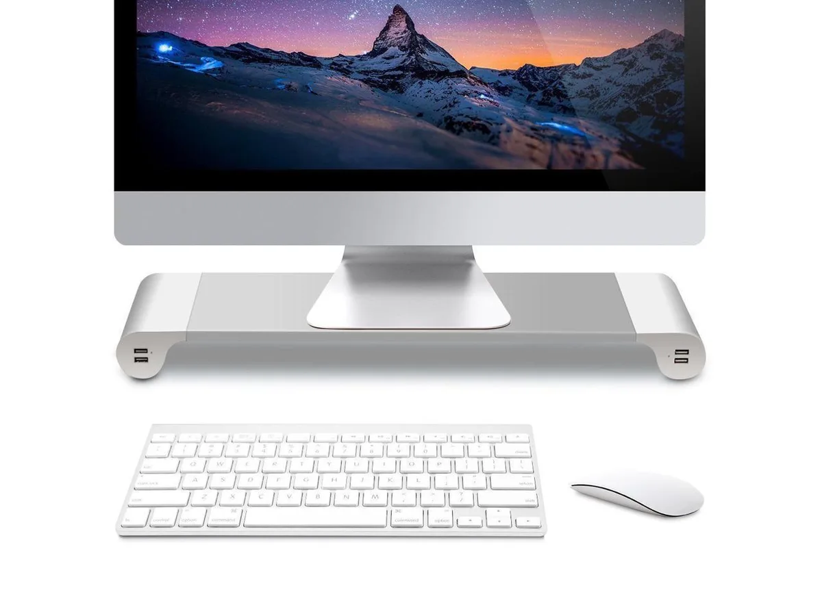 Werleo Werleo Aluminum Monitor Stand with 4 USB 3.0 Ports — product photo