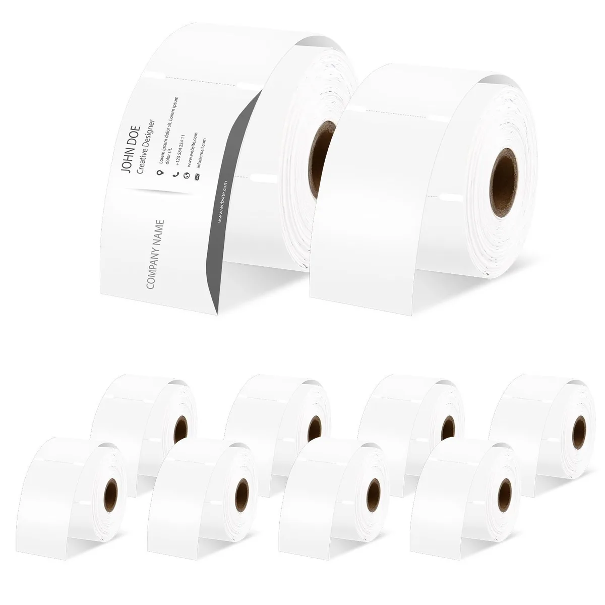 GREENCYCLE GREENCYCLE DM-30374 Non-Adhesive Label 2 x 3.5" 10 Rolls 300/Roll — product photo