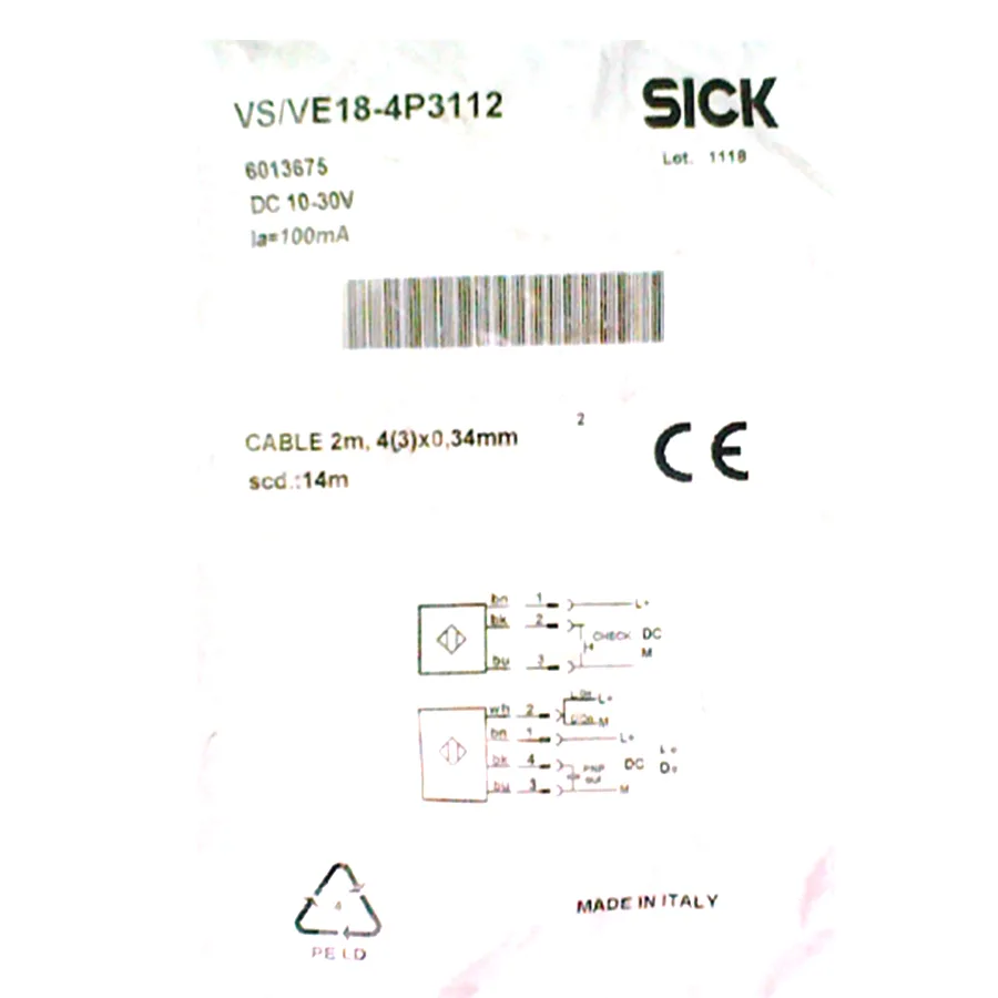 Sick Sick VS/VE18-4P3112 Through-beam photoelectric sensor PNP — product photo