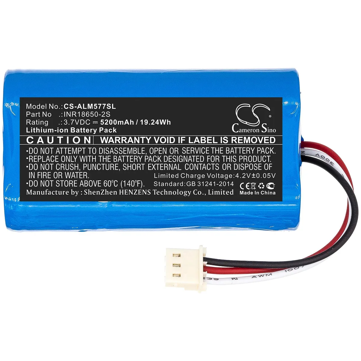 Cameron &amp; Co Cameron &amp; Co Speaker Battery for Altec Lansing iMW577 3.70V 5200mAh INR18650-2S — product photo