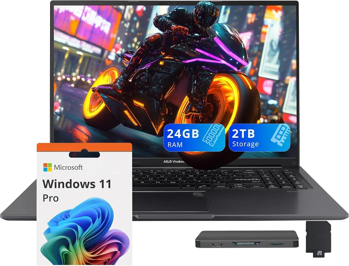ASUS ASUS Vivobook 16" WUXGA i7-1355U 24GB 1TB SSD + 1TB Docking Station Set business laptop — product photo